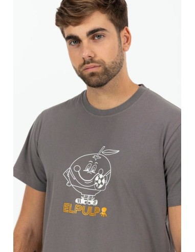 CAMISETA ESTAMPADO SILUETA NARANJITO CARBÓN