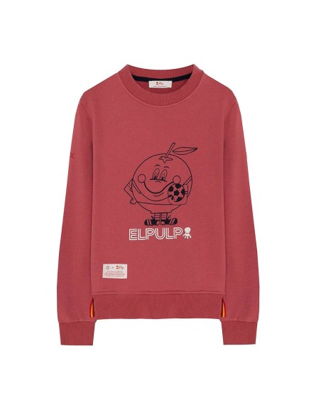 SUDADERA ESTAMPADO SILUETA CONTRASTE NARANJITO ROJO DELAVÉ