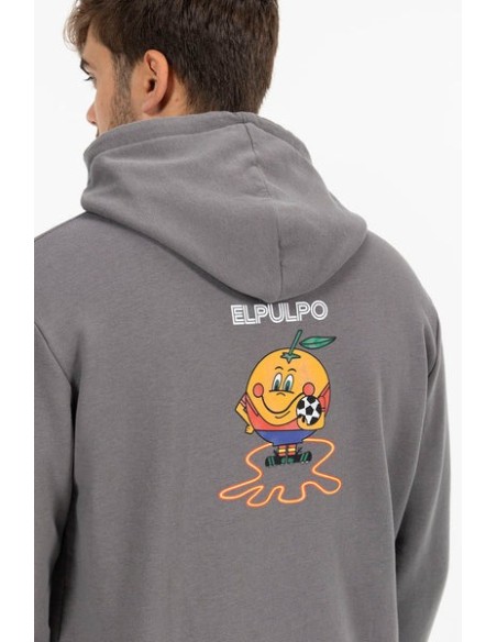 SUDADERA CAPUCHA ESTAMPADO TRIPLE LOGO NARANJITO CARBÓN