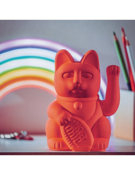 Lucky Cat Neon Orange