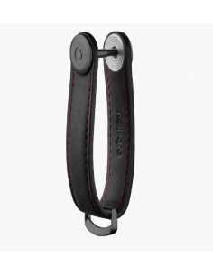 Key Organiser Crazy Horse Leather Obsidian Black/Red 2