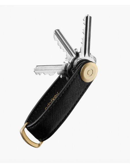 Key Organiser Saffiano Leather Liquorice Black